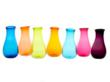 Handblown colorful vases crafted by Orbix Hot Glass